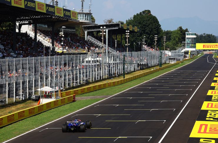 The main straight at Monza for the 2024 Formula 1 Italian Grand Prix